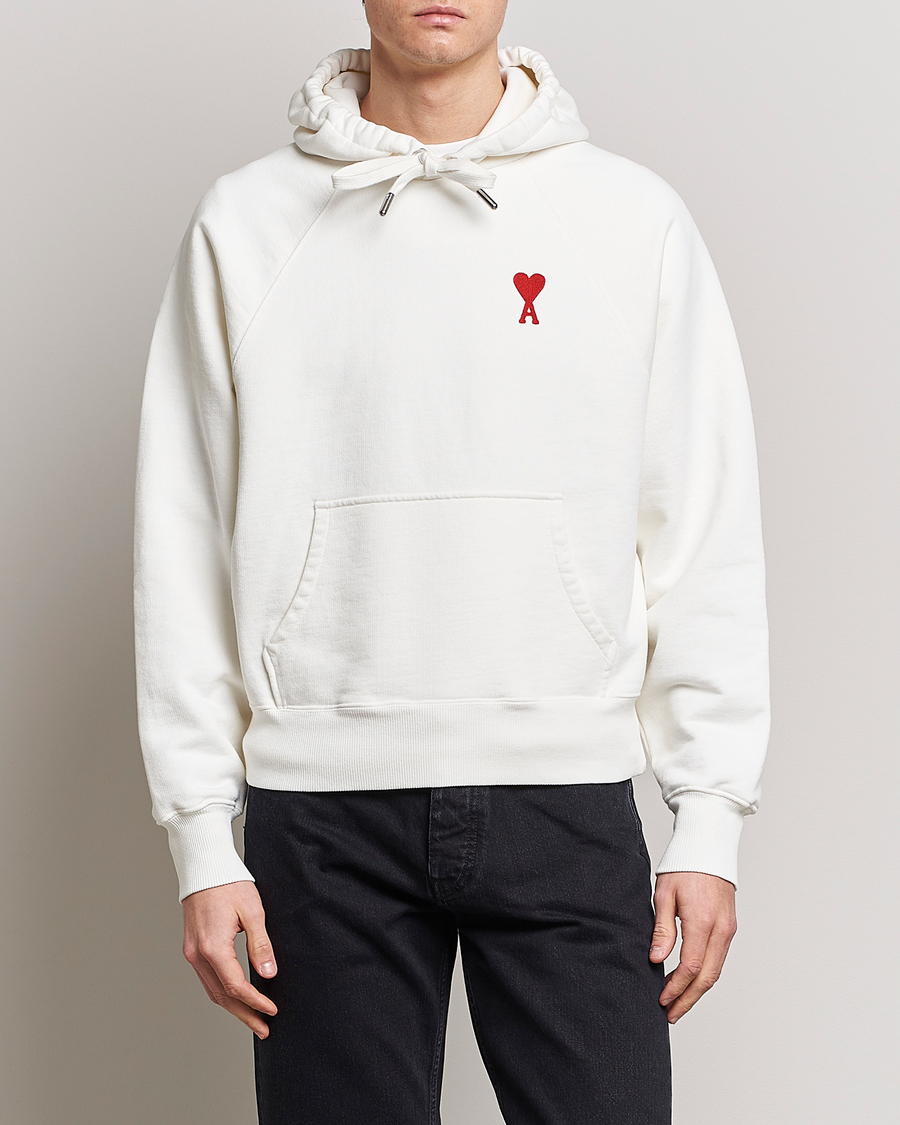 Homme | Pulls Et Tricots | AMI | Big Heart Logo Hoodie Natural White