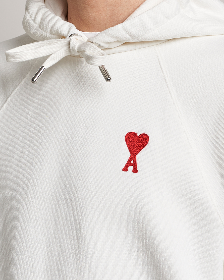Homme | Pulls Et Tricots | AMI | Big Heart Logo Hoodie Natural White