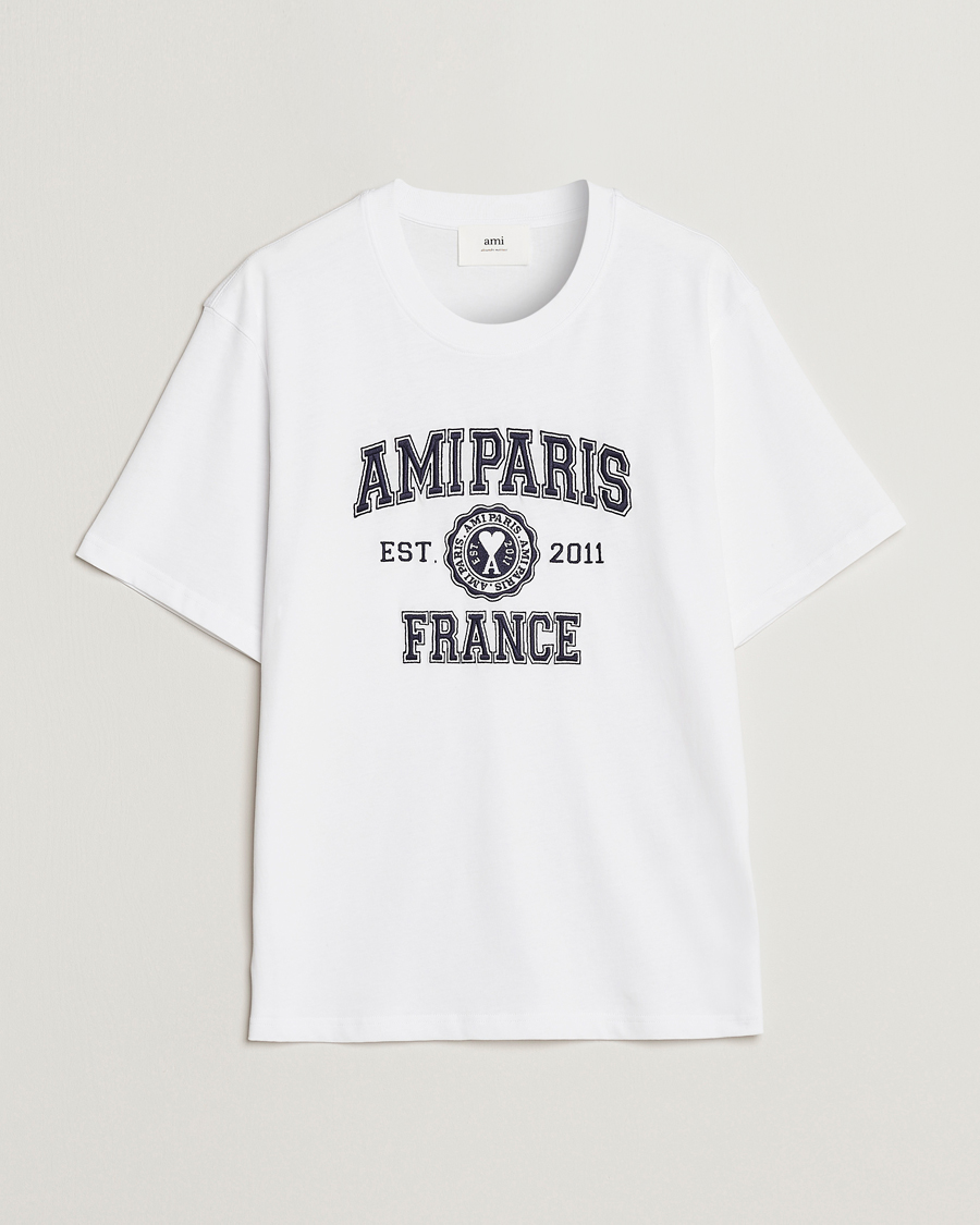 Homme | T-shirts | AMI | Paris College T-Shirt White