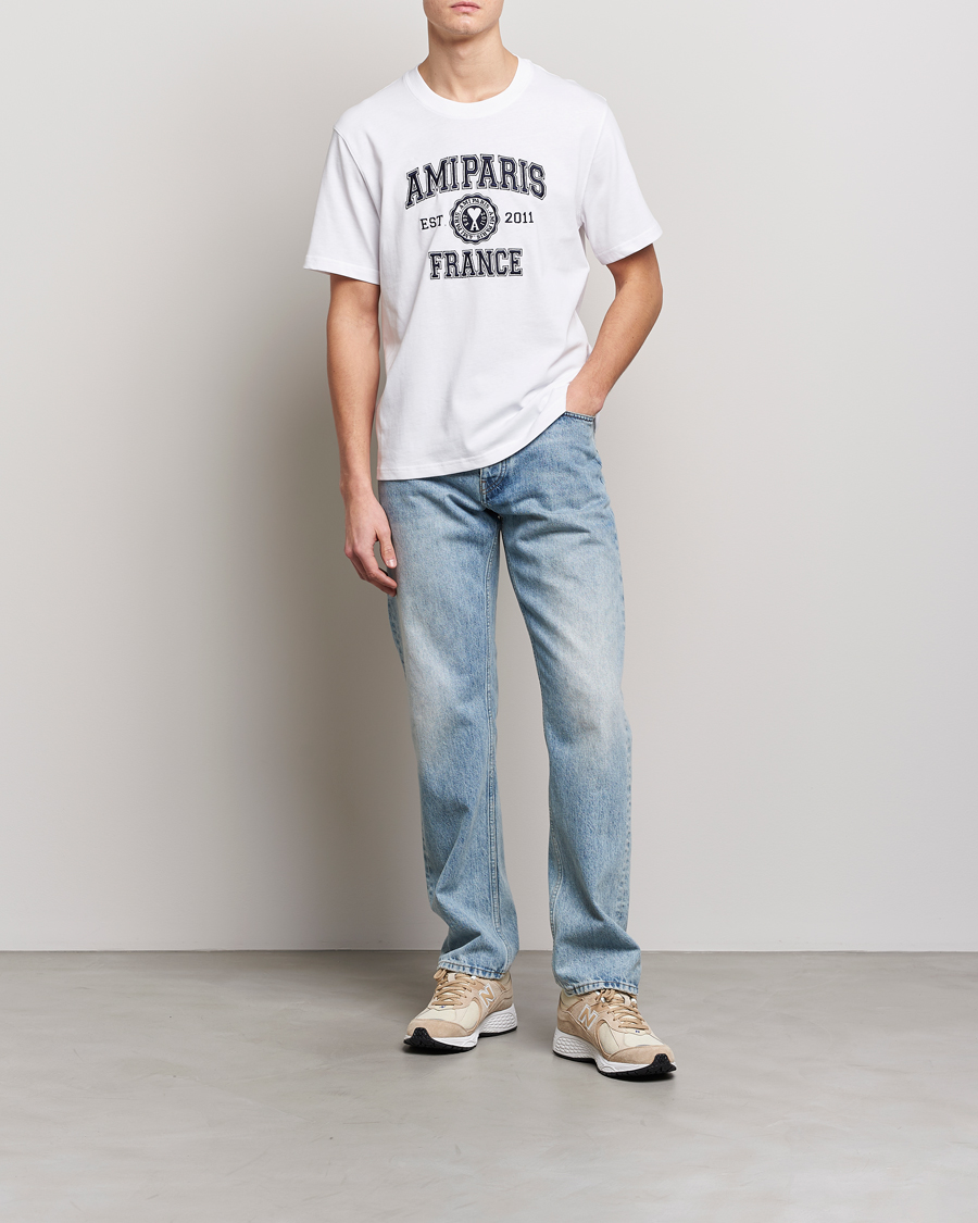 Homme | T-shirts | AMI | Paris College T-Shirt White