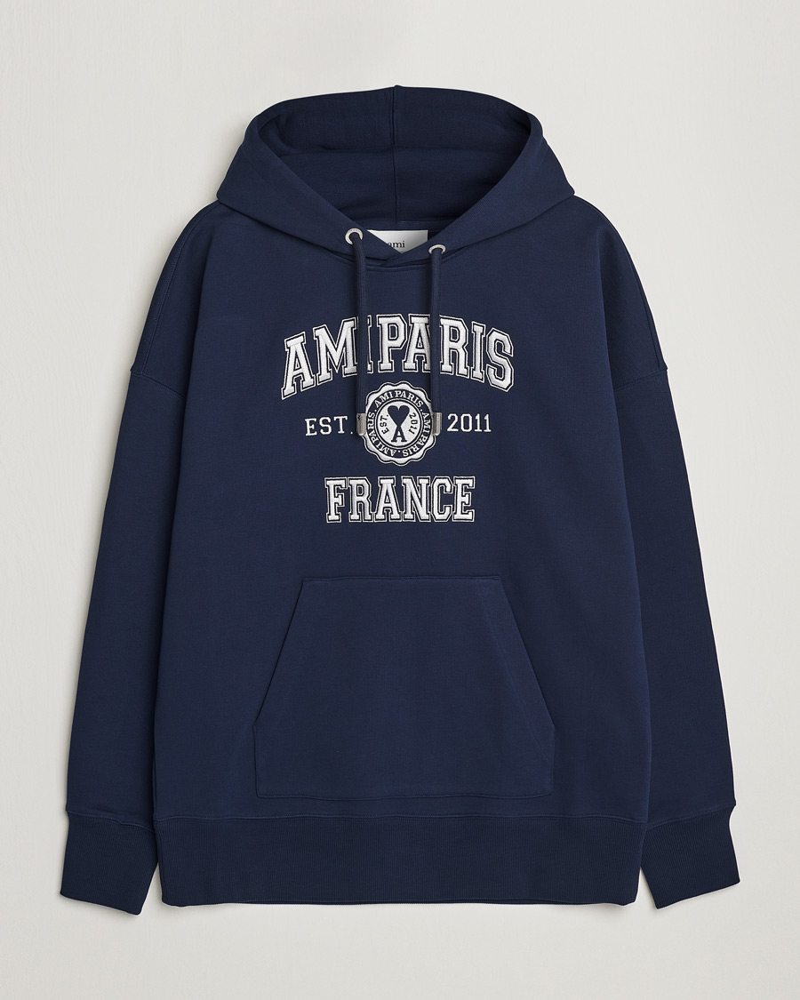 Homme | Pulls Et Tricots | AMI | Paris College Hoodie Navy
