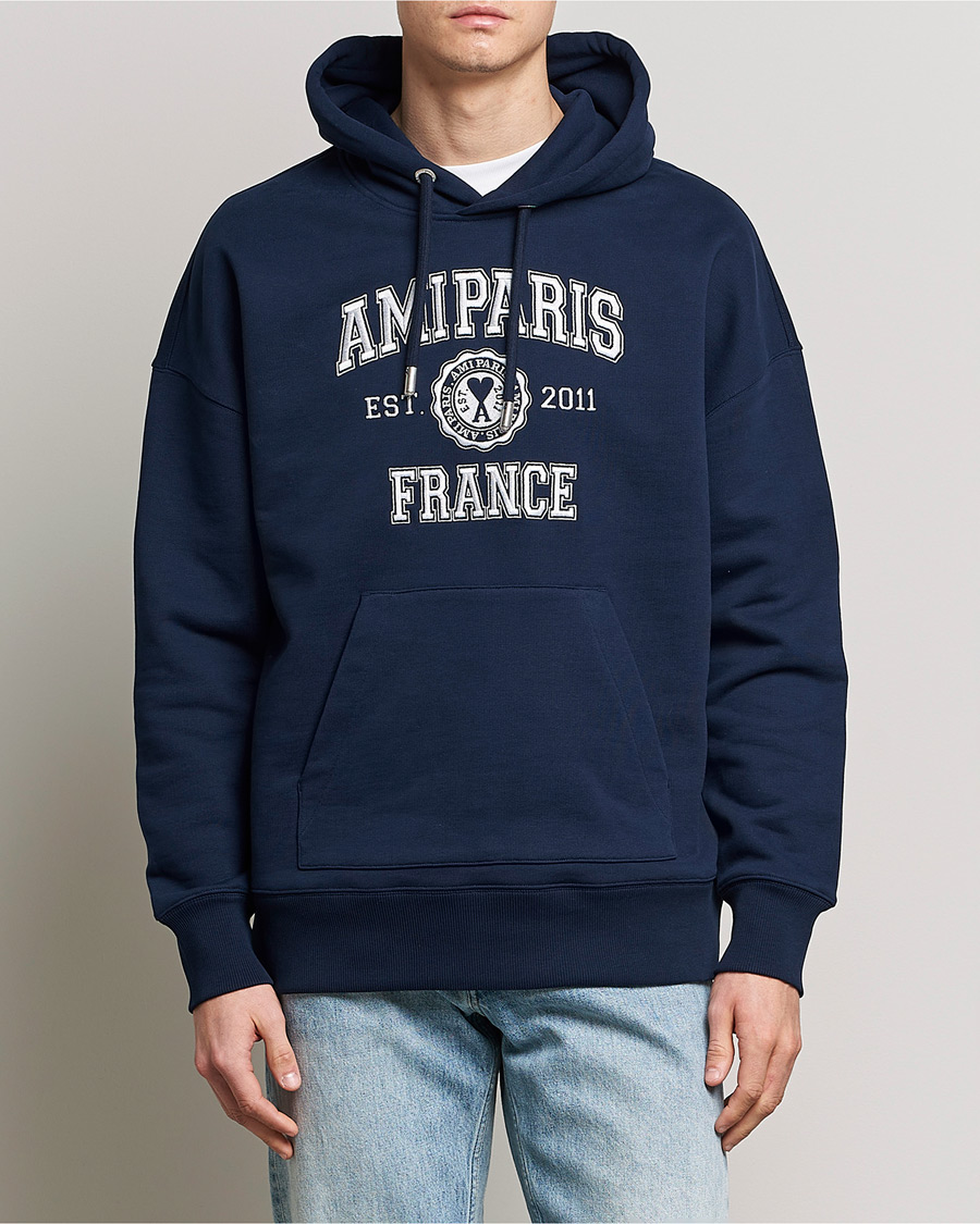 Homme | Pulls Et Tricots | AMI | Paris College Hoodie Navy
