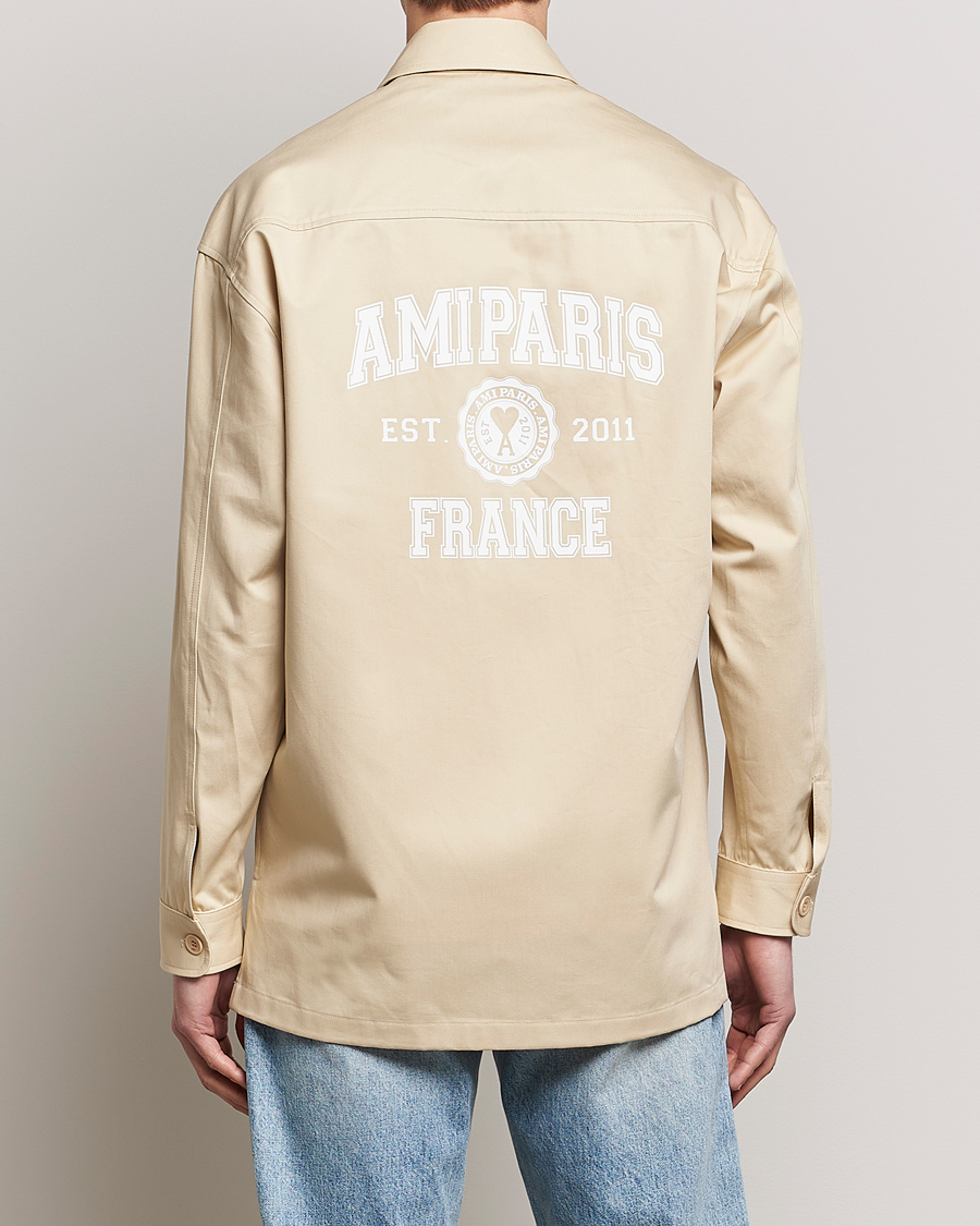 Homme | Chemises | AMI | Back Print Overshirt Vanilla
