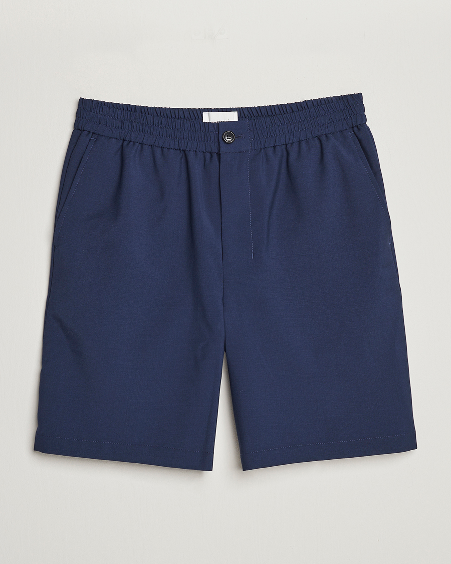 Homme | Shorts | AMI | Elasticated Waist Shorts Navy