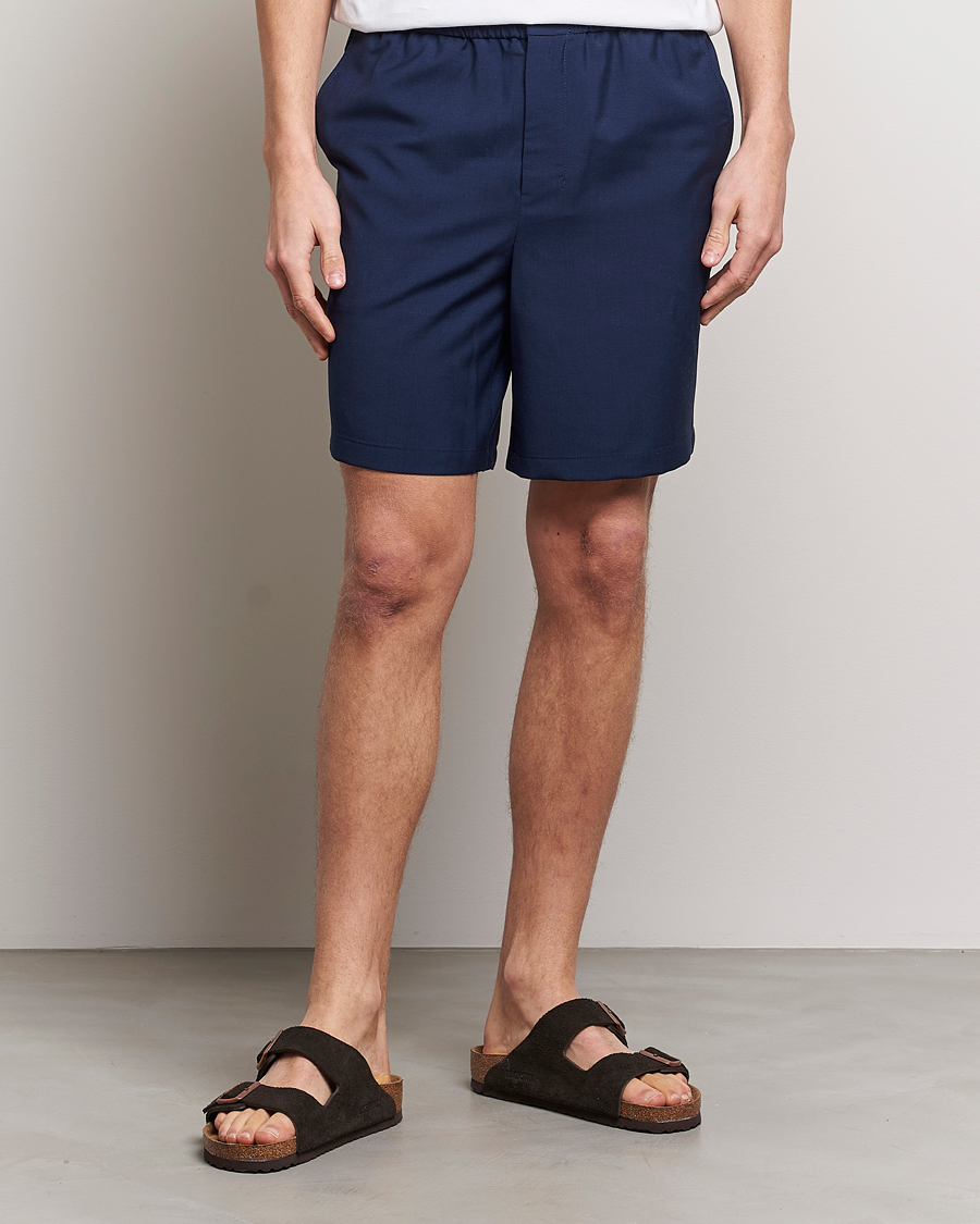 Homme | Shorts | AMI | Elasticated Waist Shorts Navy