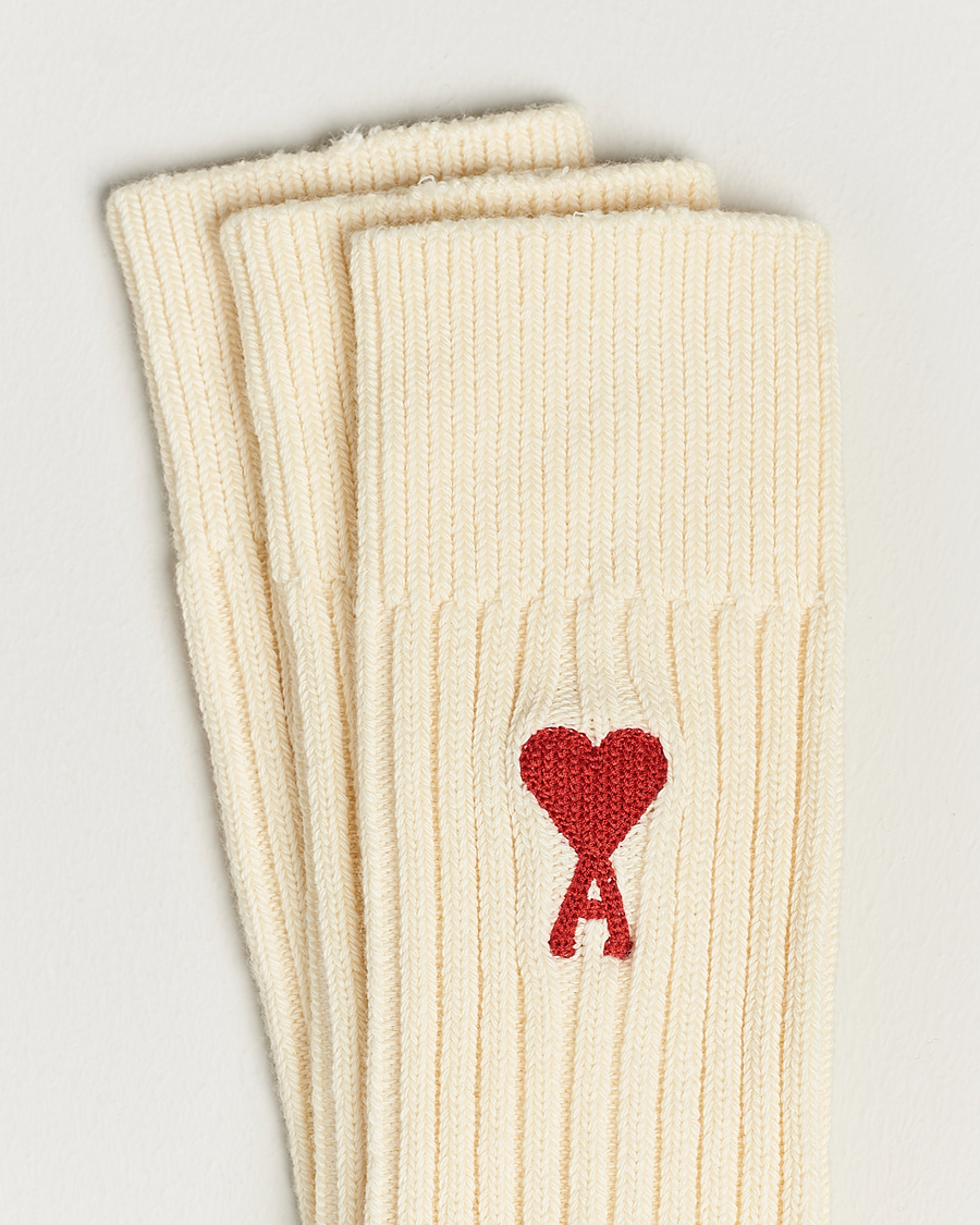 Homme | Sous-Vêtements Et Chaussettes | AMI | 3-Pack Heart Socks White