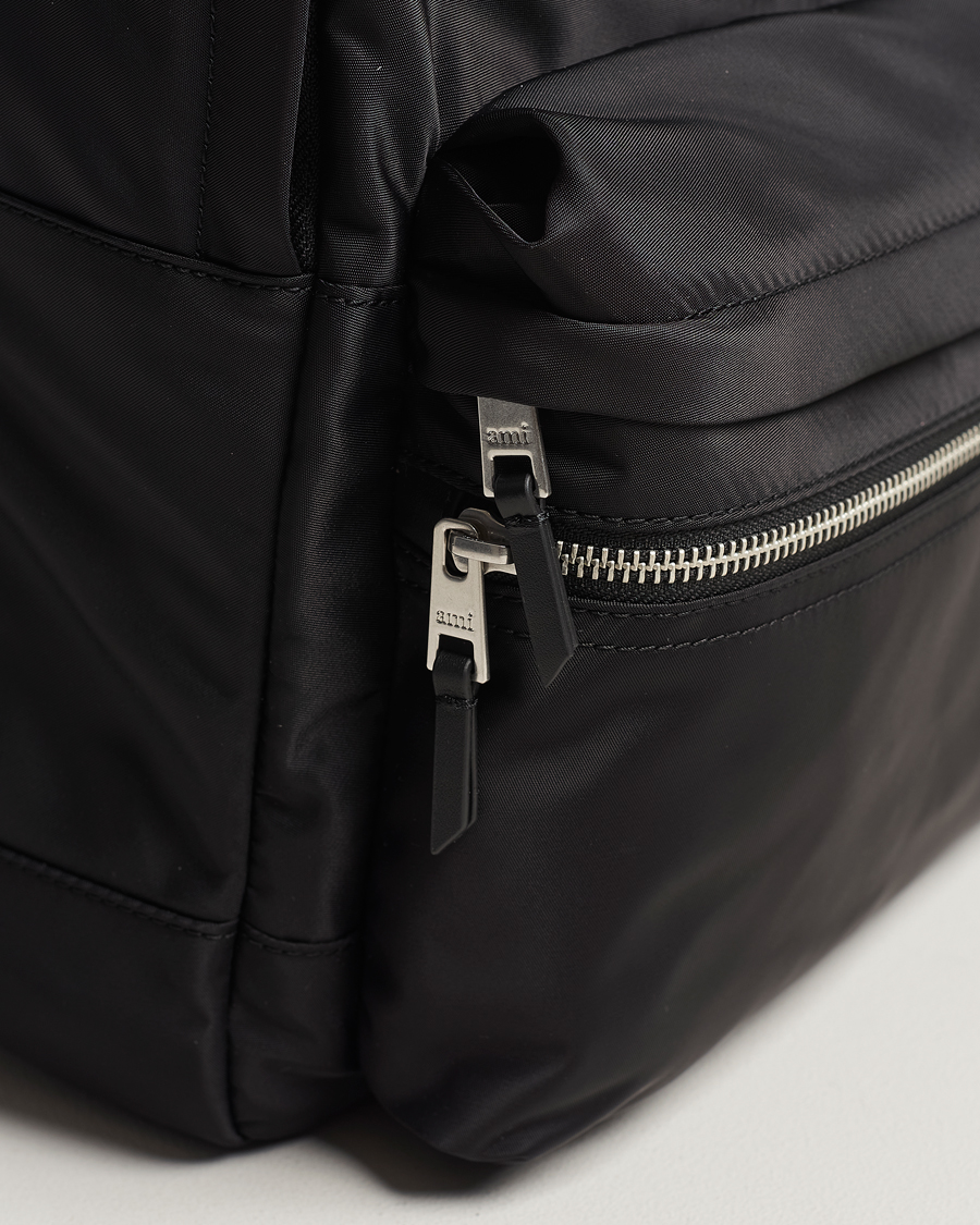 Homme | AMI Heart Logo Backpack Black | AMI | Heart Logo Backpack Black