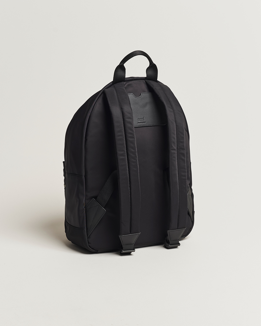 Homme | AMI Heart Logo Backpack Black | AMI | Heart Logo Backpack Black