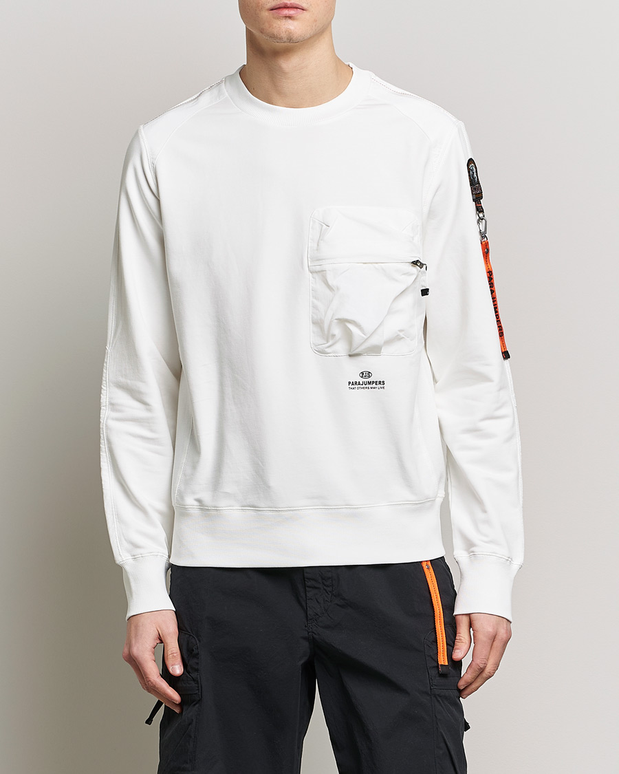 Homme | Pulls Et Tricots | Parajumpers | Sabre Soft Crew Neck Sweatshirt Off White