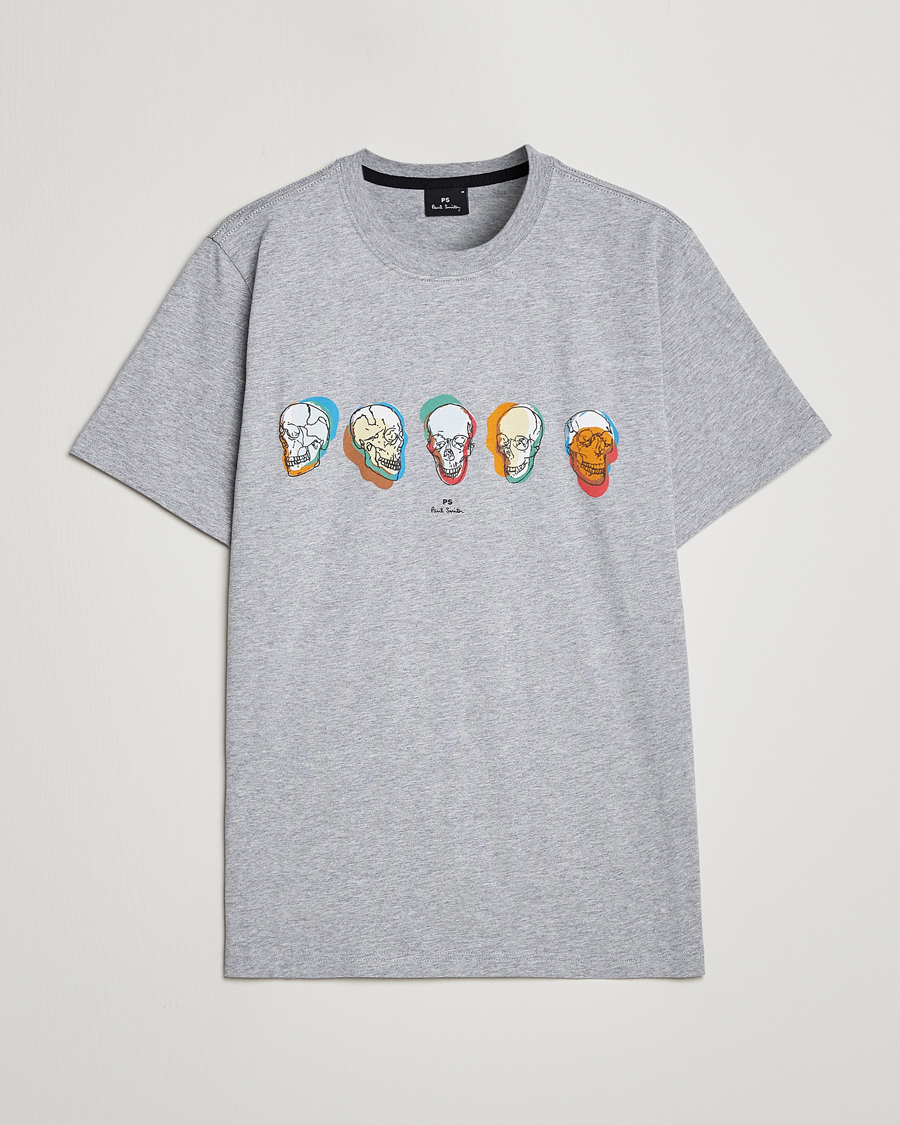 Homme | T-shirts | PS Paul Smith | Organic Cotton Skull T-Shirt Grey