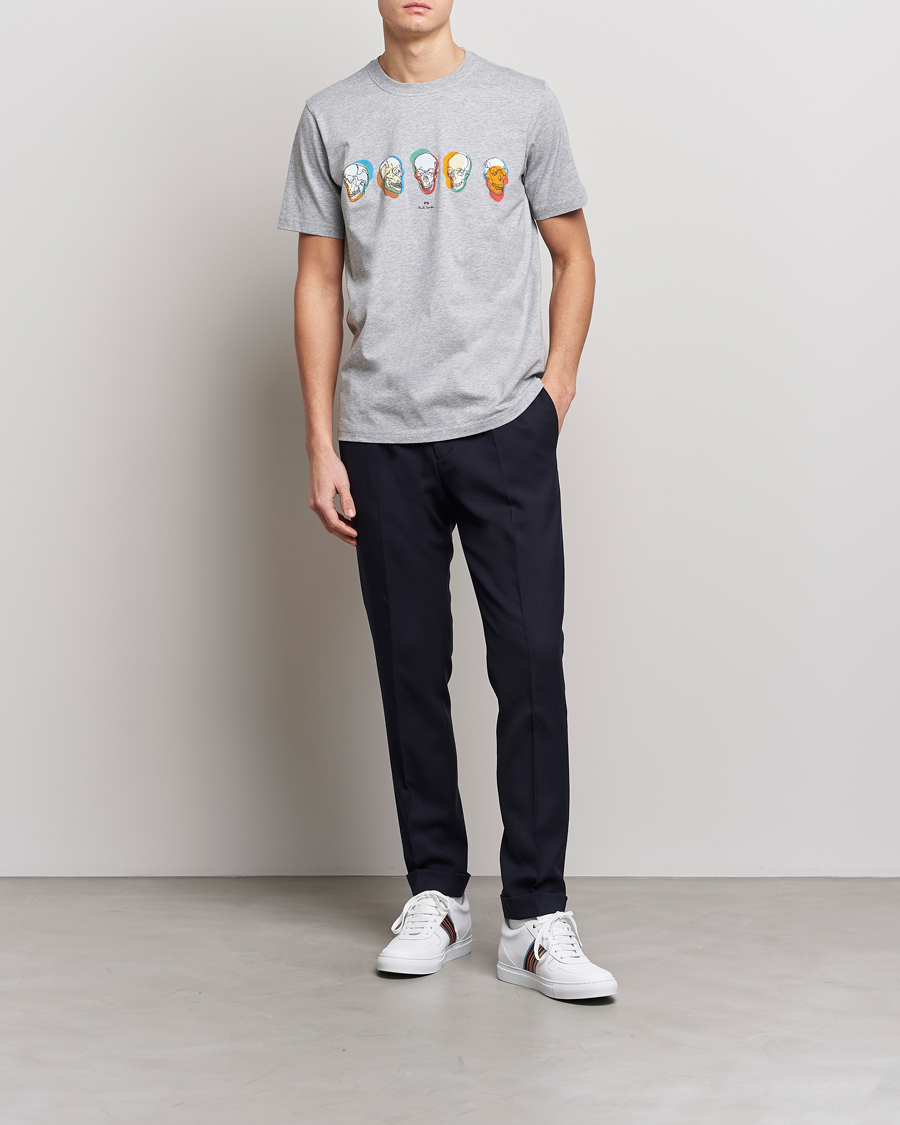 Homme | T-shirts | PS Paul Smith | Organic Cotton Skull T-Shirt Grey