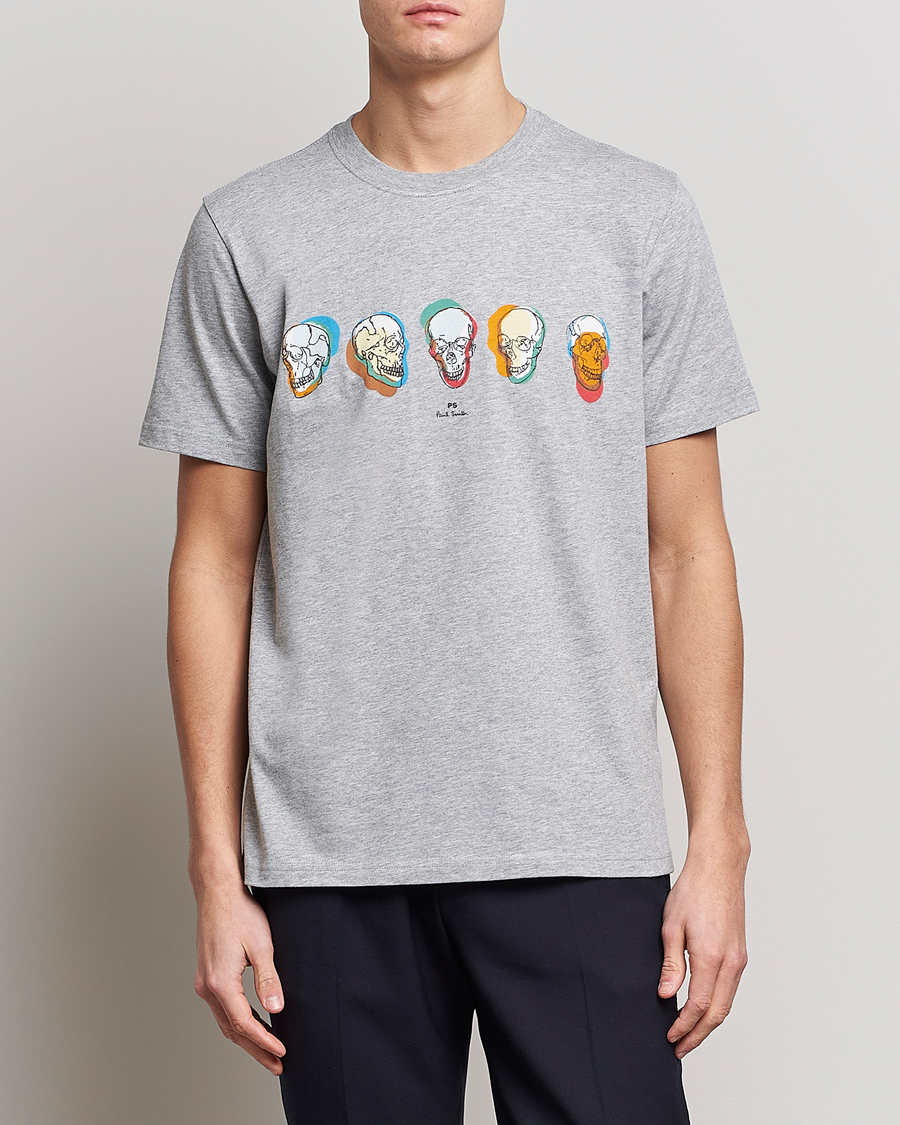 Homme | T-shirts | PS Paul Smith | Organic Cotton Skull T-Shirt Grey
