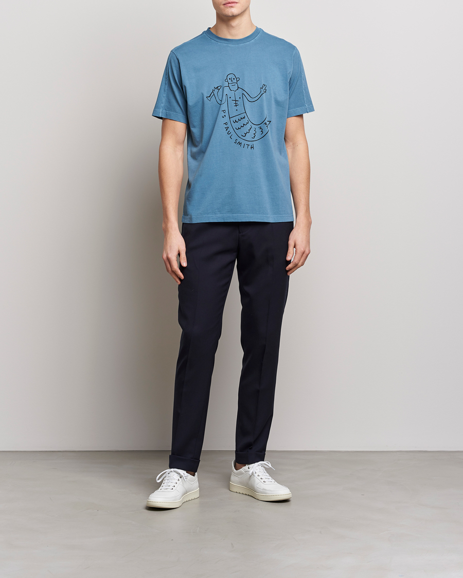 Homme | T-shirts | PS Paul Smith | Organic Cotton Manmaid T-Shirt Blue