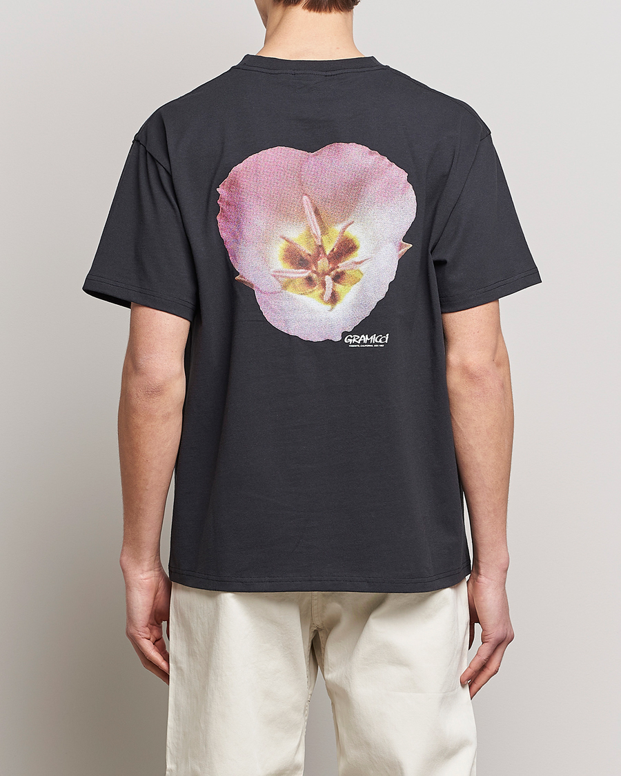 Homme | T-shirts | Gramicci | Organic Cotton Flower T-Shirt Vintage Black