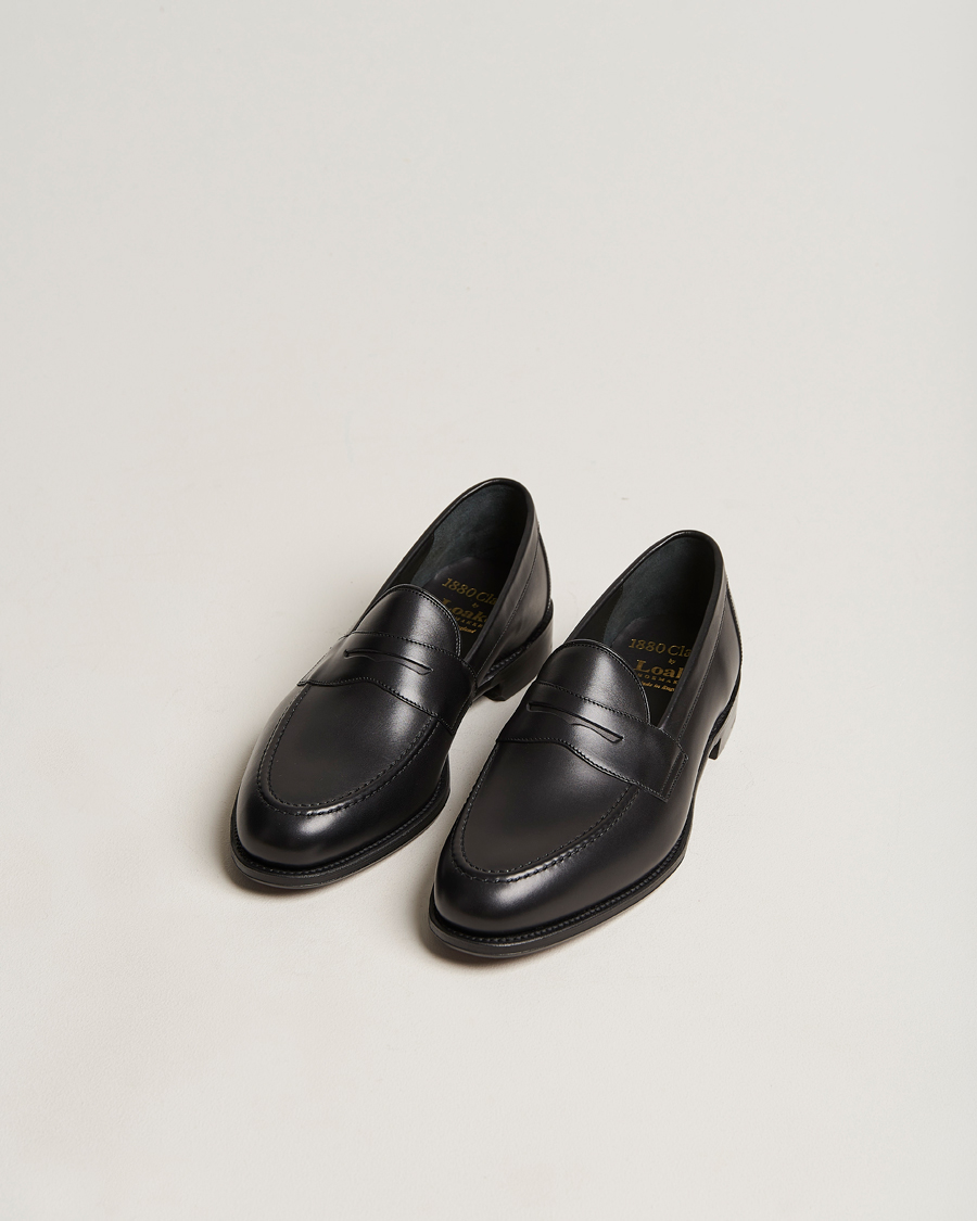 Homme | Handgjorda skor - Skoblockskampanj | Loake 1880 | Hornbeam Eco Penny Loafer Black Calf