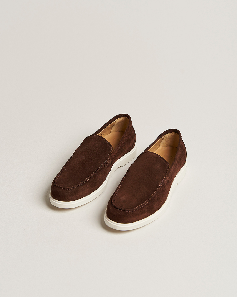 Homme | Chaussures Faites Main | Loake 1880 | Tuscany Suede Loafer Chocolate