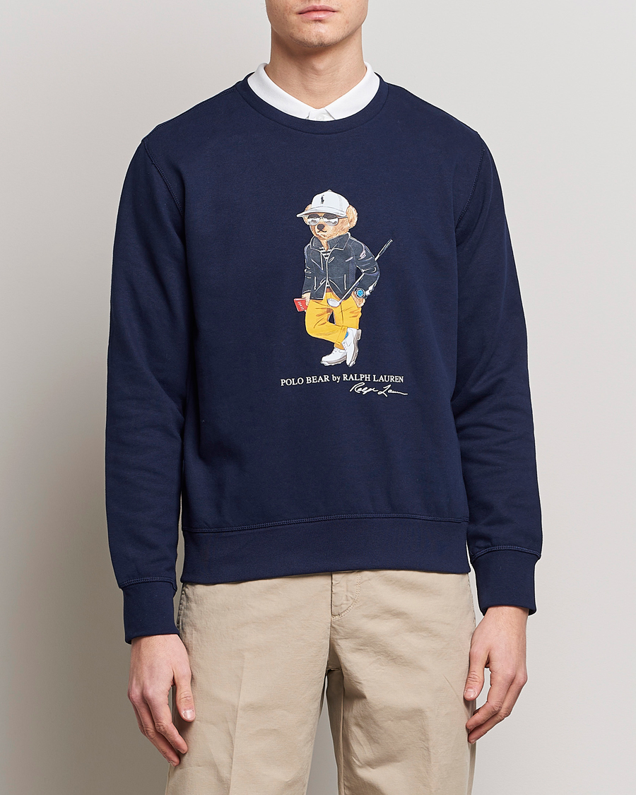 Homme | Pulls Et Tricots | Polo Ralph Lauren Golf | Magic Fleece Printed Bear Sweatshirt Navy