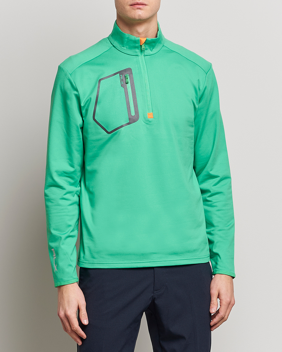 Homme | Pulls Et Tricots | RLX Ralph Lauren | Luxury Jersey Half Zip Vineyard Green