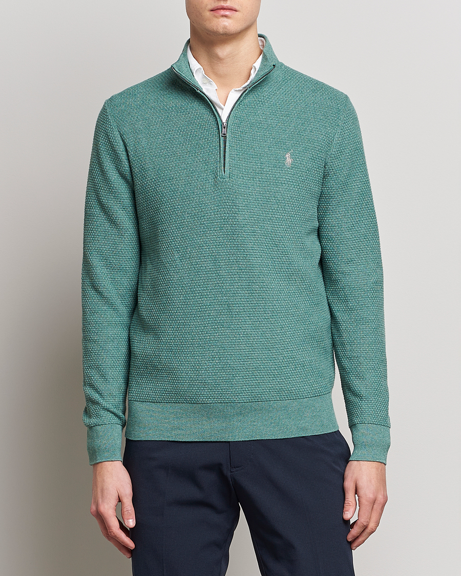 Homme | Pulls Et Tricots | Polo Ralph Lauren Golf | Cotton Jersey Half Zip Green Heather