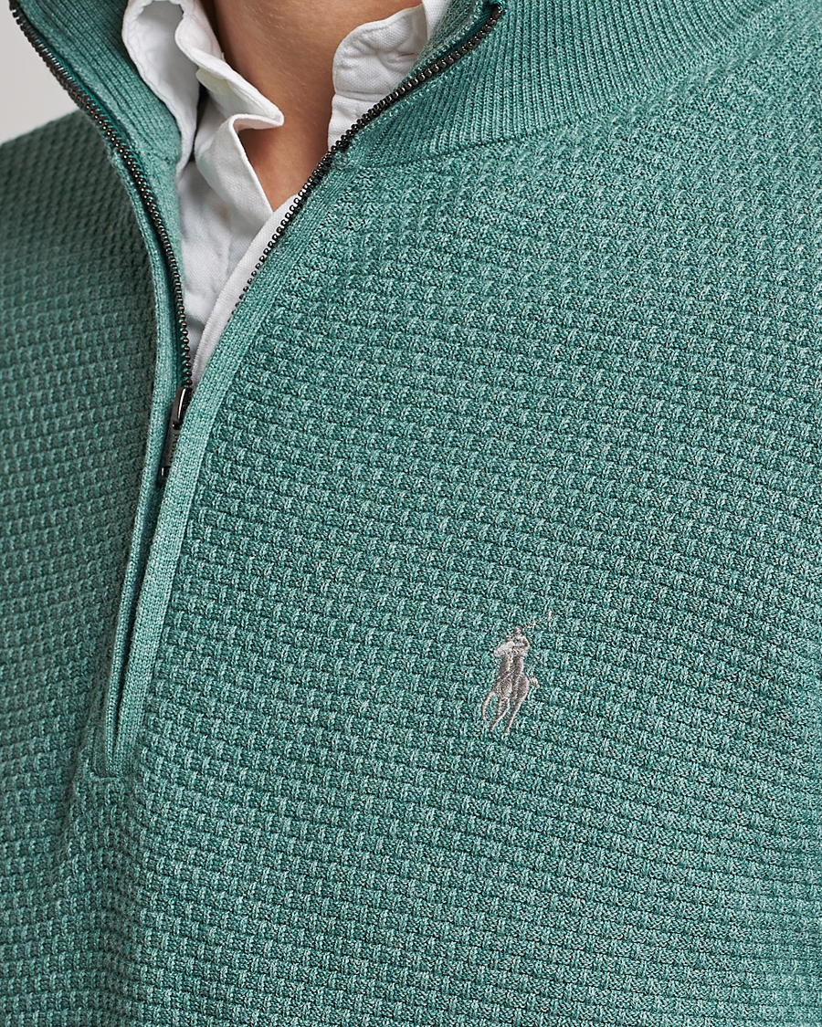 Homme | Pulls Et Tricots | Polo Ralph Lauren Golf | Cotton Jersey Half Zip Green Heather