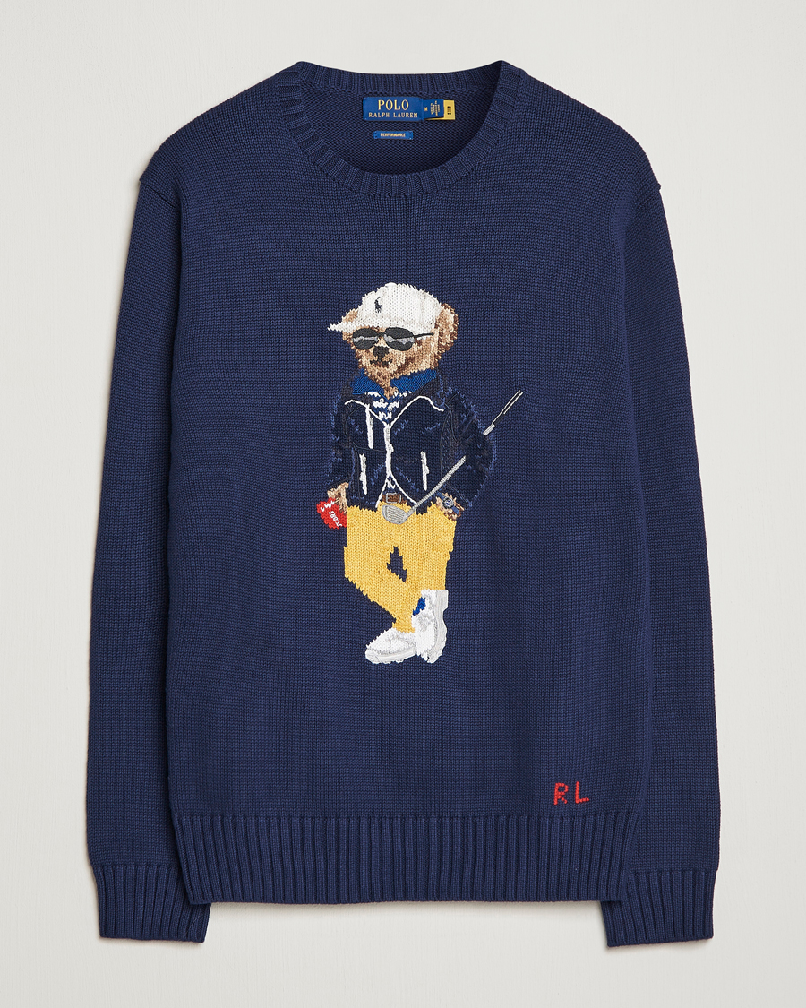 Homme | Pulls Et Tricots | Polo Ralph Lauren Golf | Cotton Bear Knitted Sweater Refined Navy