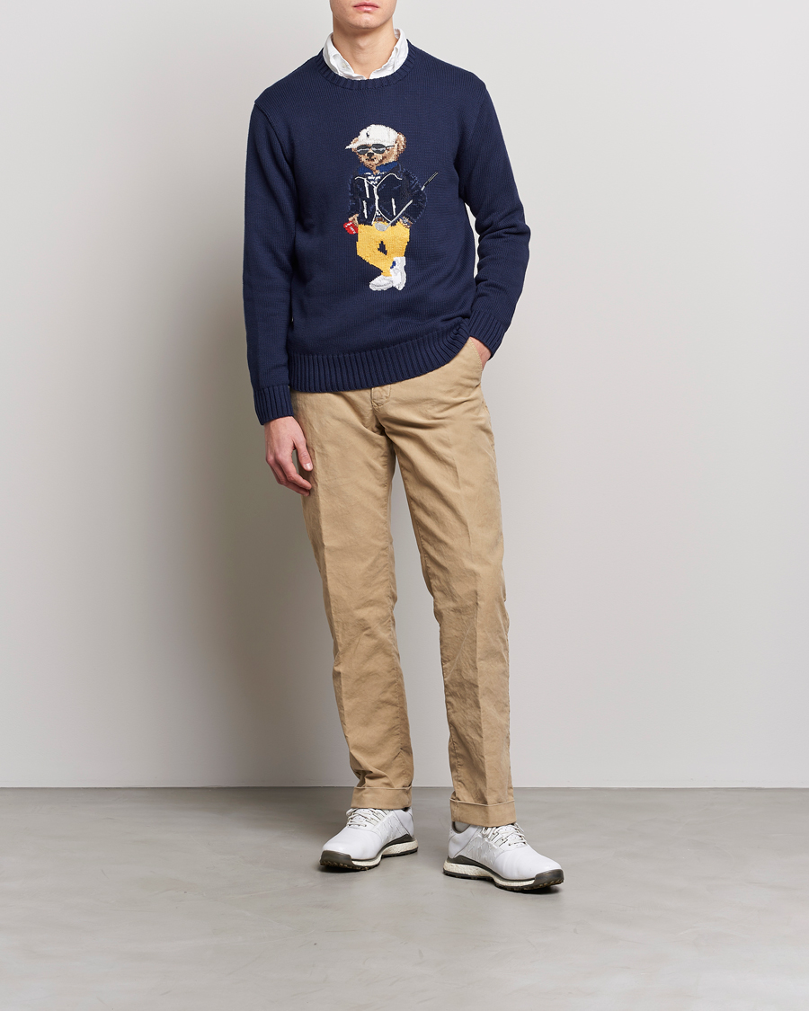 Homme | Pulls Et Tricots | Polo Ralph Lauren Golf | Cotton Bear Knitted Sweater Refined Navy