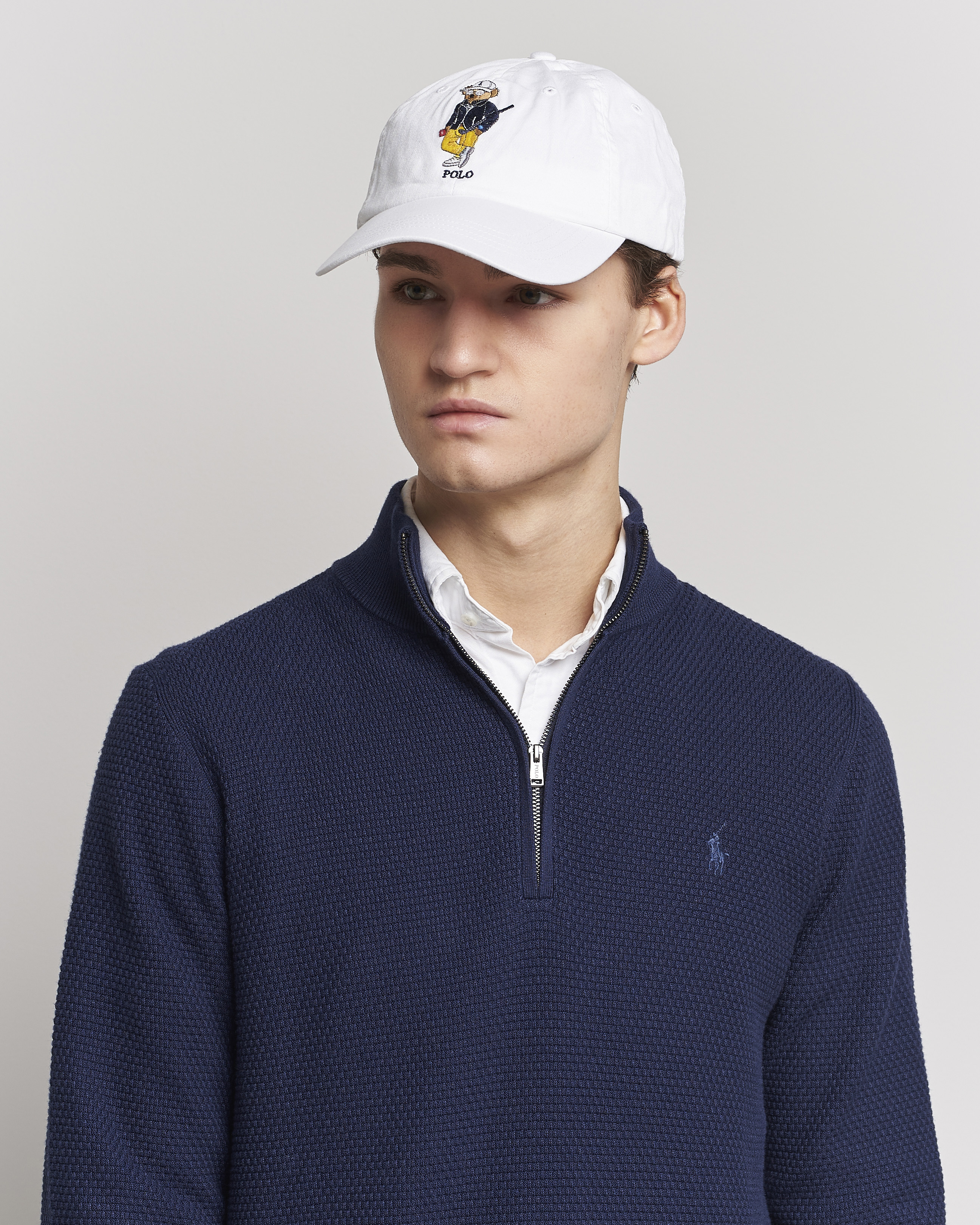 Homme | Bear Golf Cap Ceramic White | Polo Ralph Lauren Golf | Bear Golf Cap Ceramic White