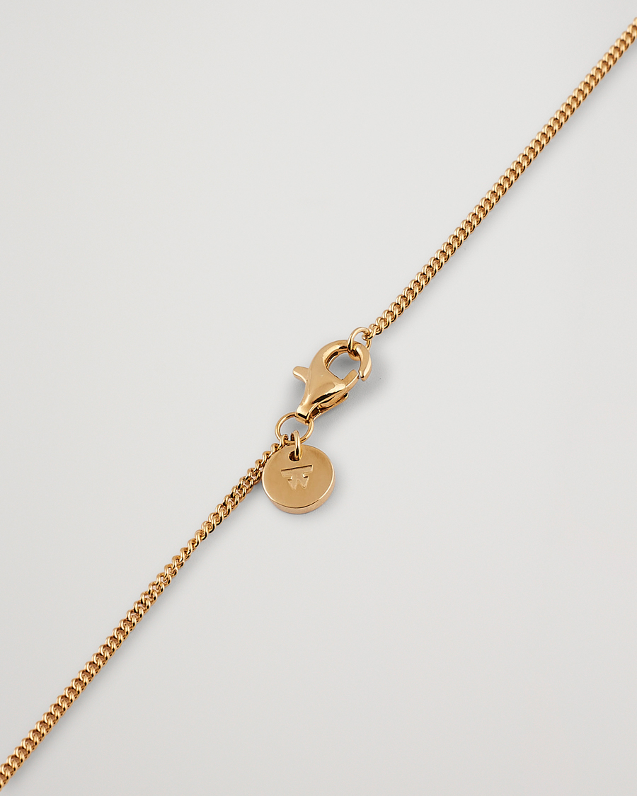 Homme | Tom Wood Mini Cushion Pendant Necklace Gold | Tom Wood | Mini Cushion Pendant Necklace Gold