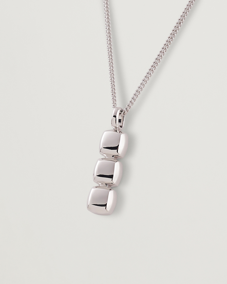 Homme | Tom Wood Mini Cushion Pendant Necklace Silver | Tom Wood | Mini Cushion Pendant Necklace Silver