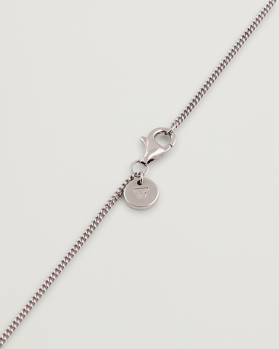 Homme | Tom Wood Mini Cushion Pendant Necklace Silver | Tom Wood | Mini Cushion Pendant Necklace Silver