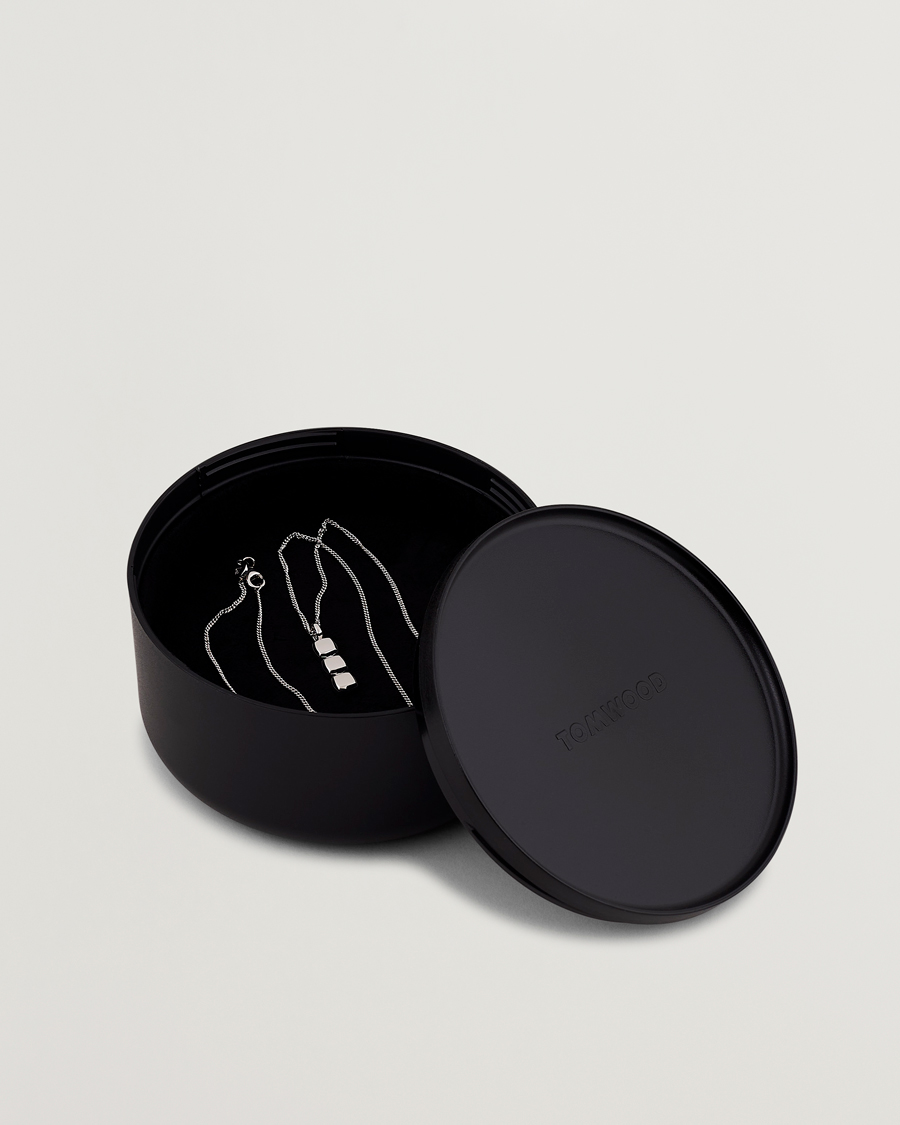 Homme | Tom Wood Mini Cushion Pendant Necklace Silver | Tom Wood | Mini Cushion Pendant Necklace Silver