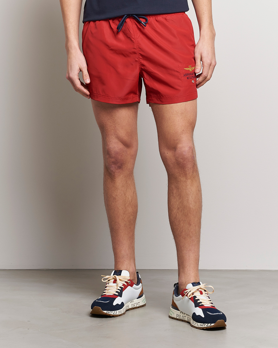 Homme | Maillots De Bain | Aeronautica Militare | Costume Swim Shorts Red