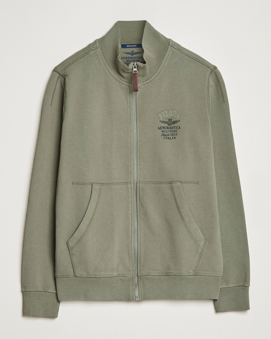 Homme | Pulls Et Tricots | Aeronautica Militare | Full Zip Sweater Green
