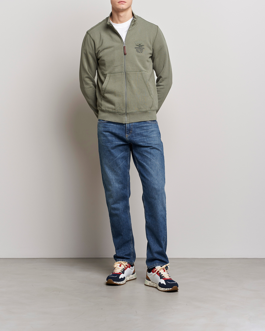 Homme | Pulls Et Tricots | Aeronautica Militare | Full Zip Sweater Green