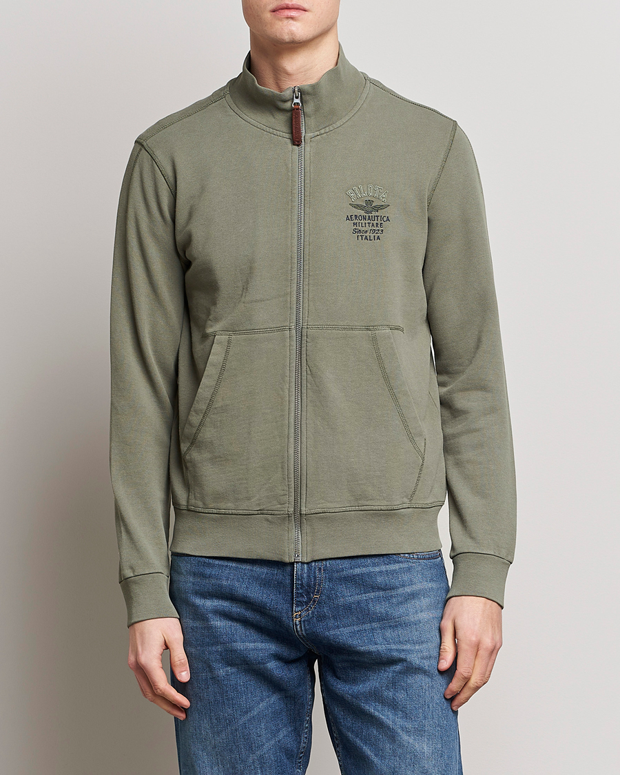 Homme | Pulls Et Tricots | Aeronautica Militare | Full Zip Sweater Green