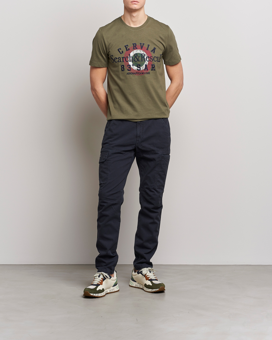 Homme | Pantalons | Aeronautica Militare | Stretch Cotton Pocket Pants Navy