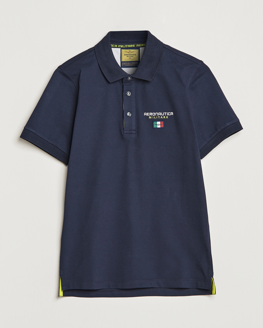 Homme | Polos | Aeronautica Militare | Stretch Cotton Polo Navy Blue