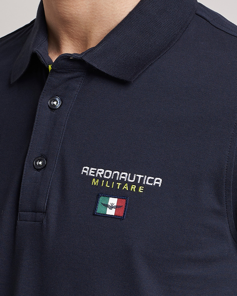 Homme | Polos | Aeronautica Militare | Stretch Cotton Polo Navy Blue