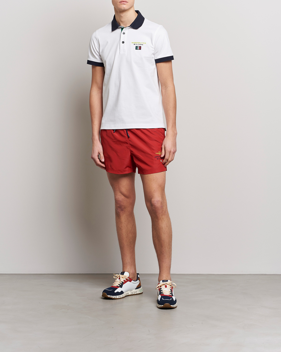 Homme | Polos | Aeronautica Militare | Stretch Cotton Polo Off White