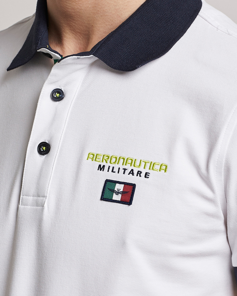 Homme | Polos | Aeronautica Militare | Stretch Cotton Polo Off White