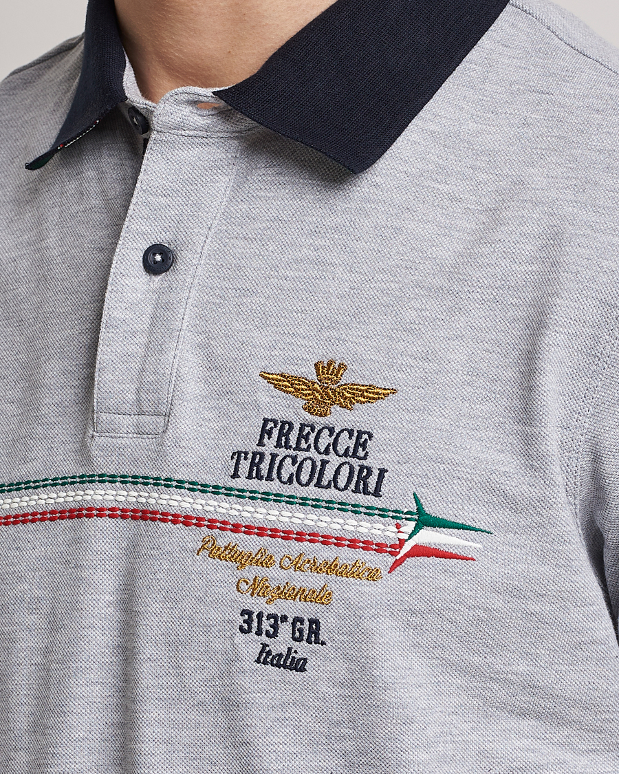 Homme | Polos | Aeronautica Militare | Contrast Collor Polo Melange Grey