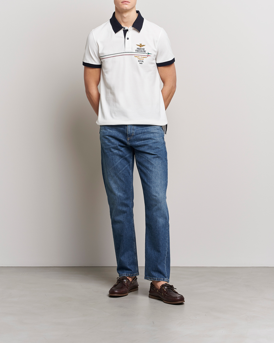 Homme | Polos | Aeronautica Militare | Contrast Collar Polo Off White