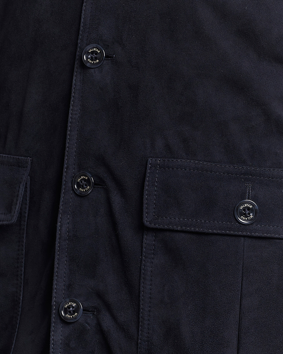 Homme | Manteaux Et Vestes | Valstar | Valstarino Suede Jacket Navy