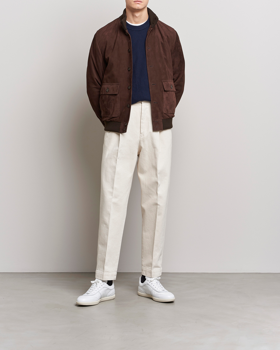 Homme | Manteaux Et Vestes | Valstar | Valstarino Suede Jacket Dark Brown