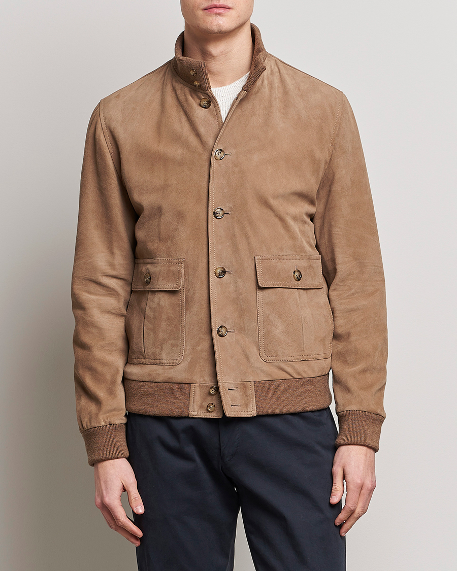 Homme | Manteaux Et Vestes | Valstar | Valstarino Suede Jacket Light Beige