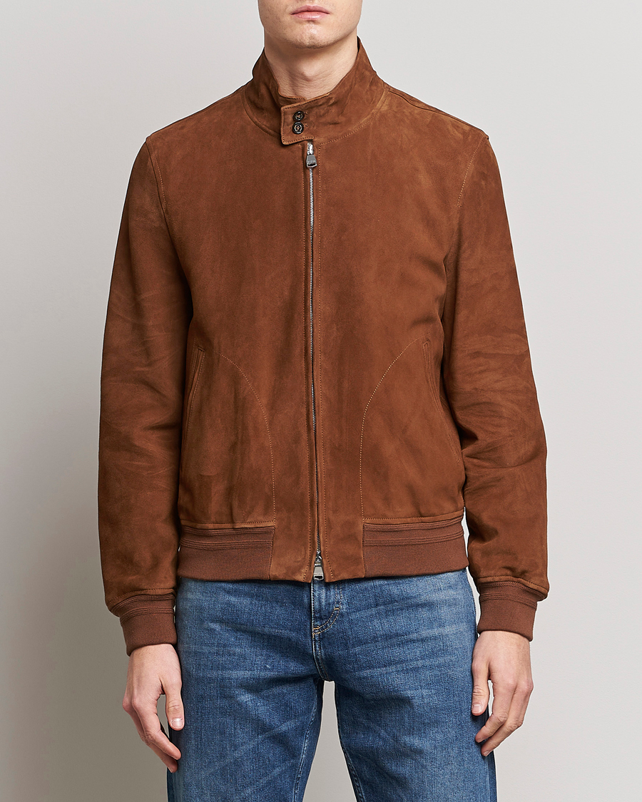 Homme | Manteaux Et Vestes | Valstar | Suede Zip Blouson Sandal