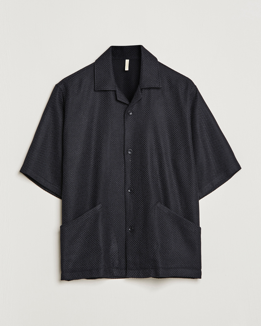 Homme | Chemises | Sunflower | Coco Short Sleeve Cabana Shirt Black