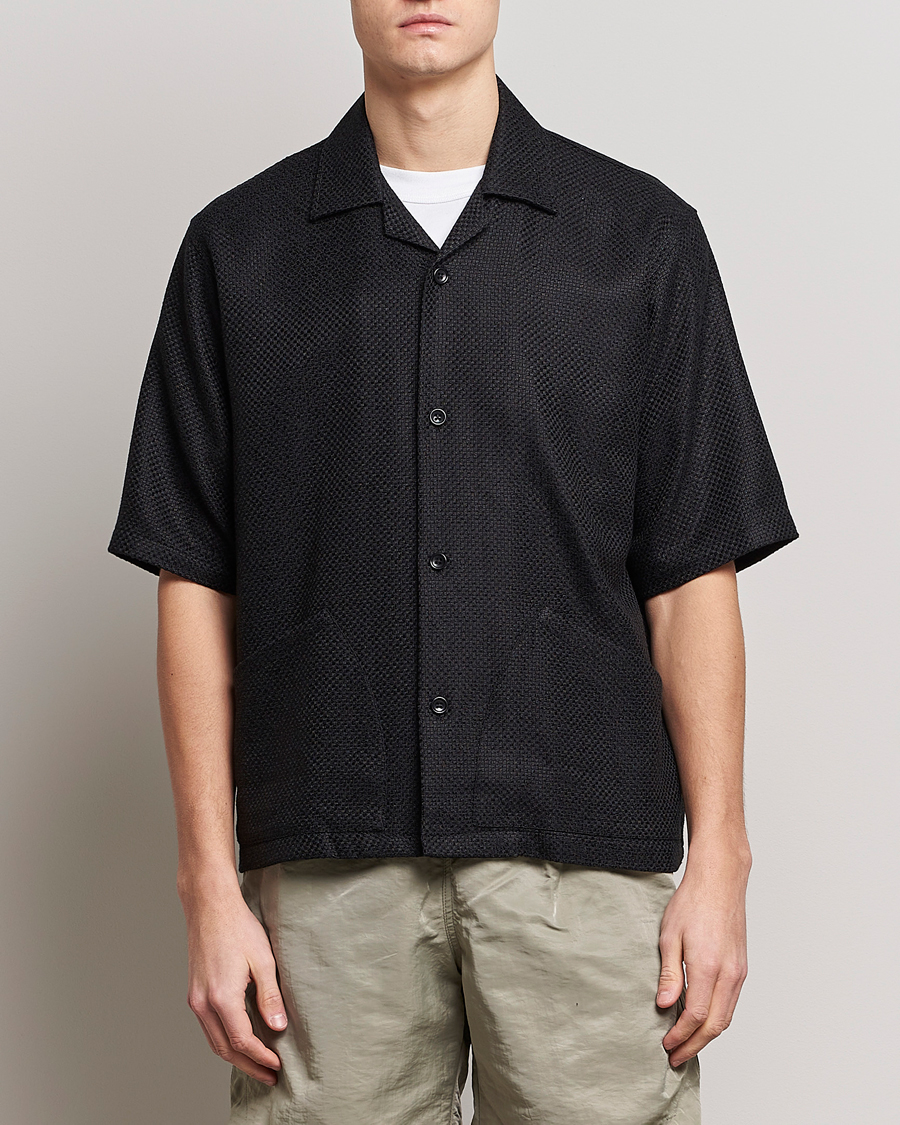 Homme | Chemises | Sunflower | Coco Short Sleeve Cabana Shirt Black