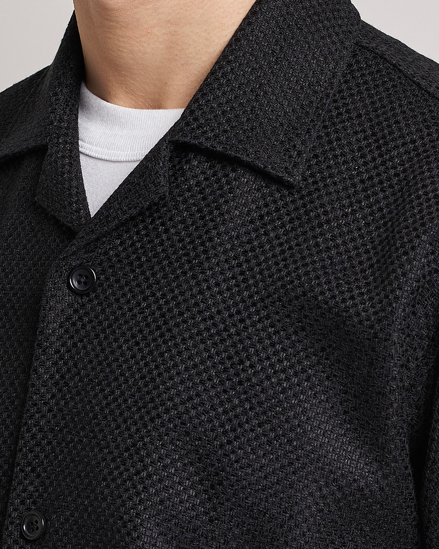 Homme | Chemises | Sunflower | Coco Short Sleeve Cabana Shirt Black