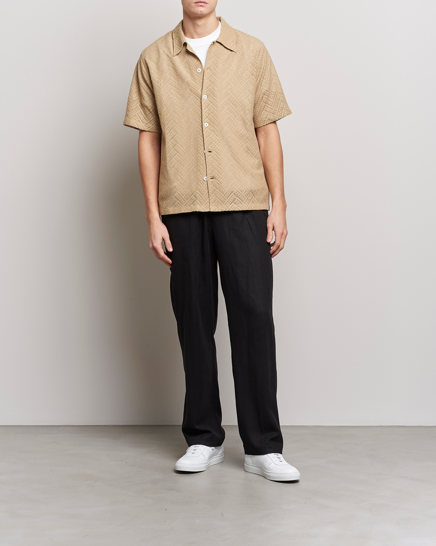 Homme | Chemises | Sunflower | Spacey Herringbone Camp Shirt Khaki